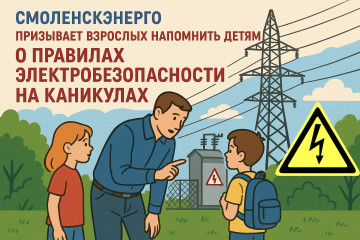 энергетики «Смоленскэнерго» призывают взрослых напомнить детям о правилах электробезопасности на каникулах В разгаре школьные каникулы, а это значит, что вопросы детской электробезопасности особенно актуальны - фото - 1